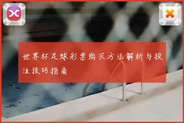 世界杯足球彩票购买方法解析与投注技巧指南