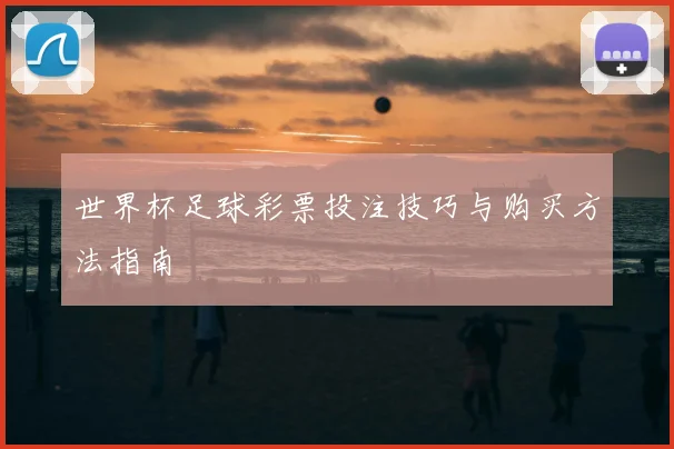 世界杯足球彩票投注技巧与购买方法指南